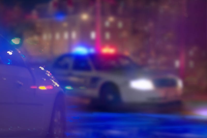 Police Car Lights at Night