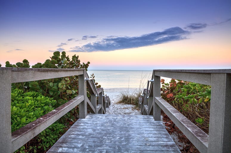 Florida Beach, White Sand, Boardwalk