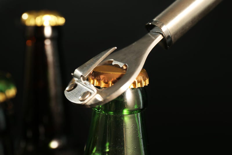 Opening beer