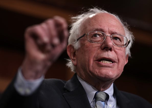 Sen. Bernie Sanders (I-VT) speaks during a press conference at the U.S. Capitol