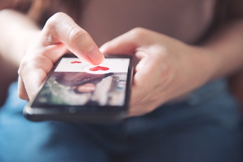 Woman, Dating App, Heart, Smartphone