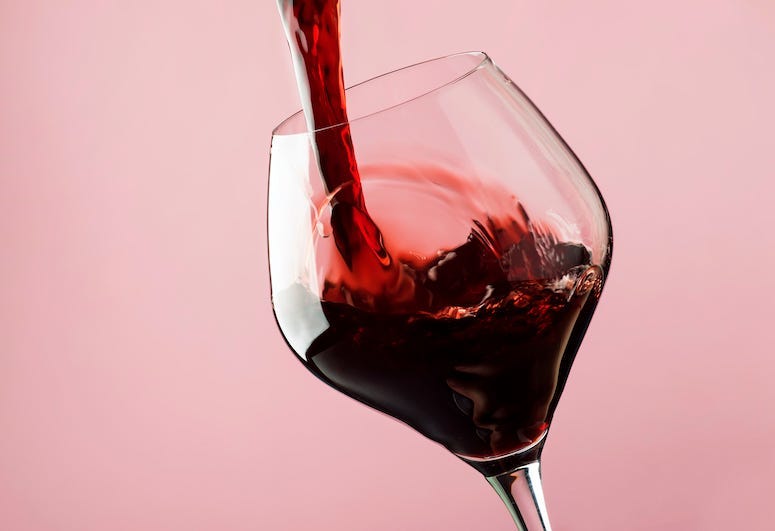 Wine, Glass, Pour, Dry Red Wine