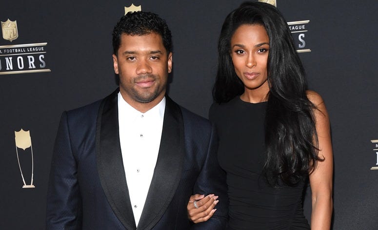 8th Annual NFL Honors - Arrivals ATLANTA, GEORGIA - FEBRUARY 02: Russell Wilson and Ciara Princess Harris attend the 8th Annual NFL Honors at The Fox Theatre on February 02, 2019 in Atlanta, Georgia. 