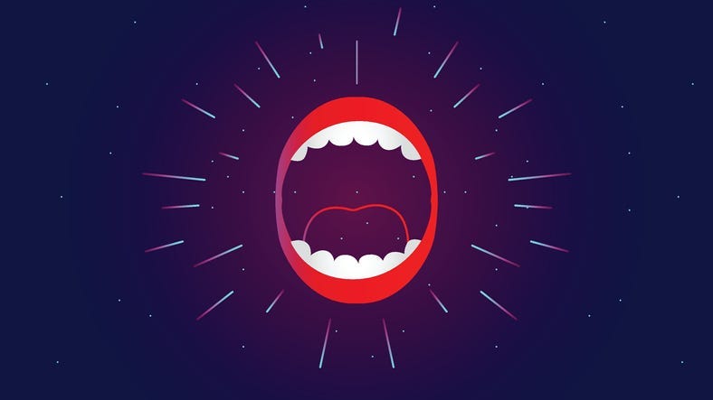 open mouth