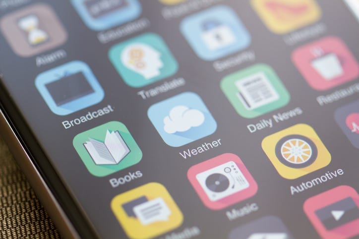 Apps on a phone