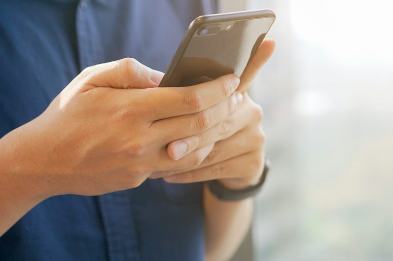 Businessman, Texting, Smartphone, Text