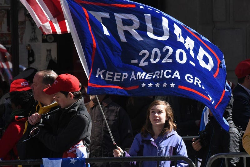 trump rally, kids, fan