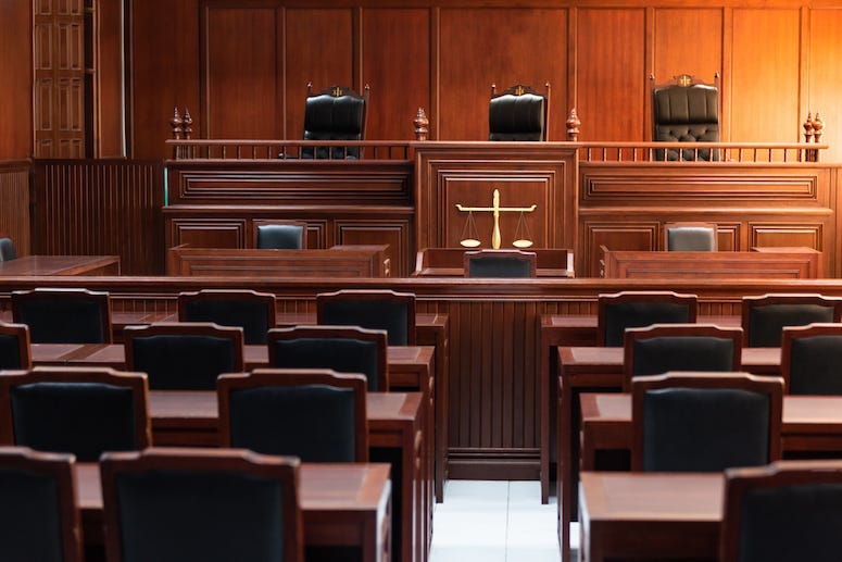 Courtoom, Justice Court, Empty