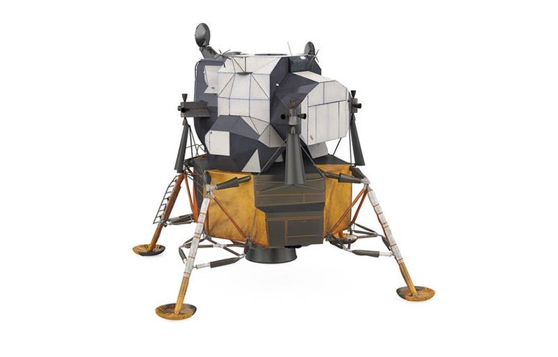 Apollo moon lander 3D rendering