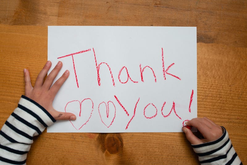 Thank you sign