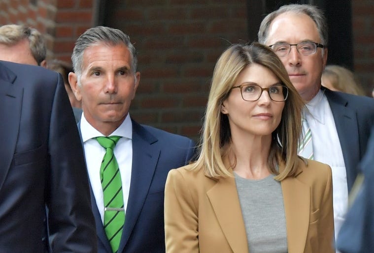 BOSTON, MA - APRIL 03: Lori Loughlin exits the John Joseph Moakley U.S. Courthouse after appearing in Federal Court to answer charges stemming from college admissions scandal on April 3, 2019 in Boston, Massachusetts. (Photo by Paul Marotta/Getty Images)