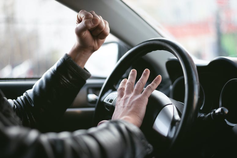 Angry Driver, Car, Steering Wheel, Commute