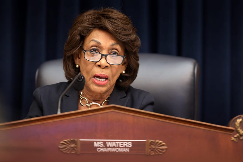 House Financial Services Committee Chairwoman Maxine Water (D-CA) questions Wells Fargo and Company CEO Timothy Sloan as he testifies before the committee in the Rayburn House Office Building on Capitol Hill March 12, 2019 in Washington, DC.