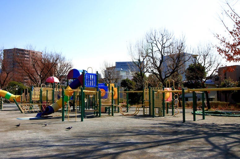 Playground, Equipment, Empty, City