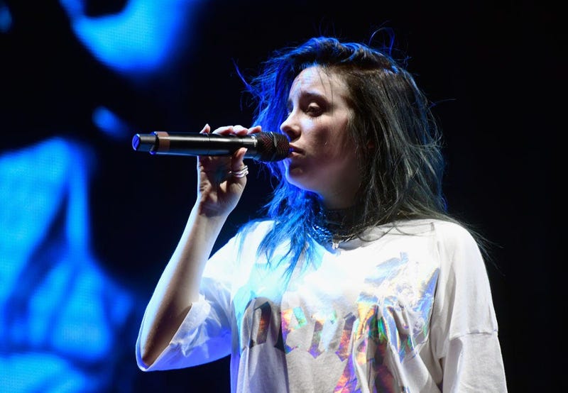 Billie Eilish performs at during the 2019 Coachella Festival