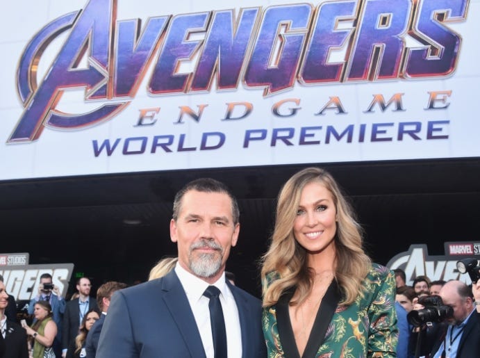 LOS ANGELES, CA - APRIL 22: Josh Brolin (L) and Kathryn Boyd attend the Los Angeles World Premiere of Marvel Studios' 'Avengers: Endgame' at the Los Angeles Convention Center on April 23, 2019 in Los Angeles, California. 
