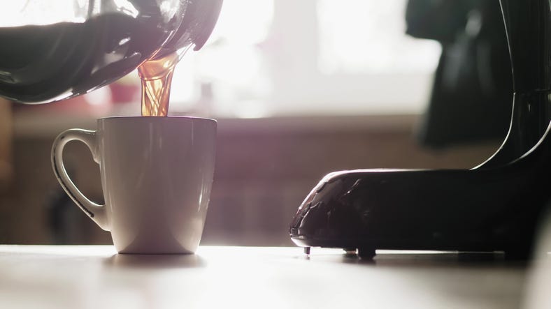 brewing coffee