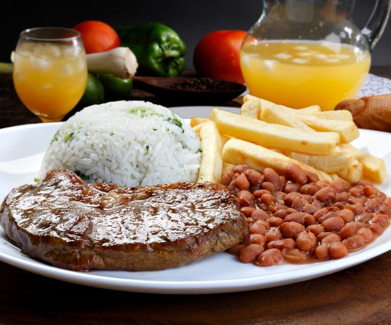 Rice with beans and meat
