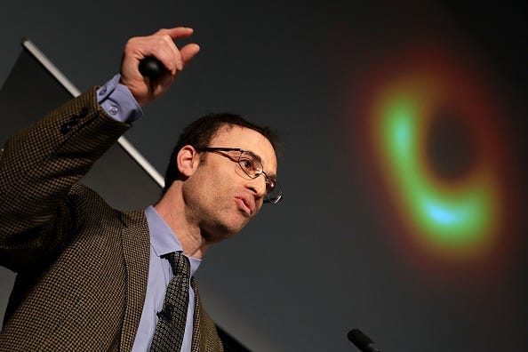 Sheperd Doeleman reveals the first photograph of a black hole 