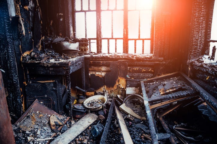 burned apartment