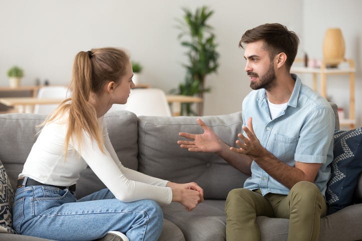 couple talking