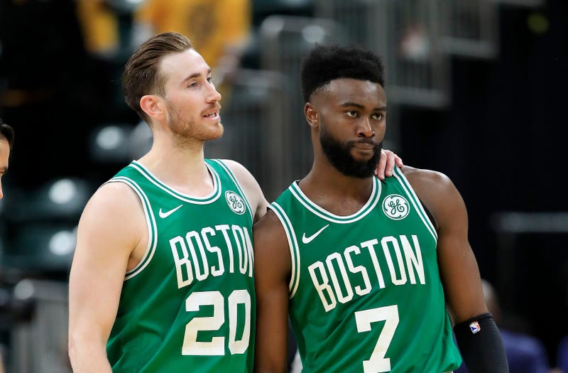 Gordon Hayward and Jaylen Brown