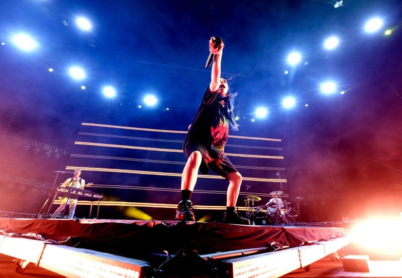 Billie Eilish on stage at the 2019 Coachella Festival 