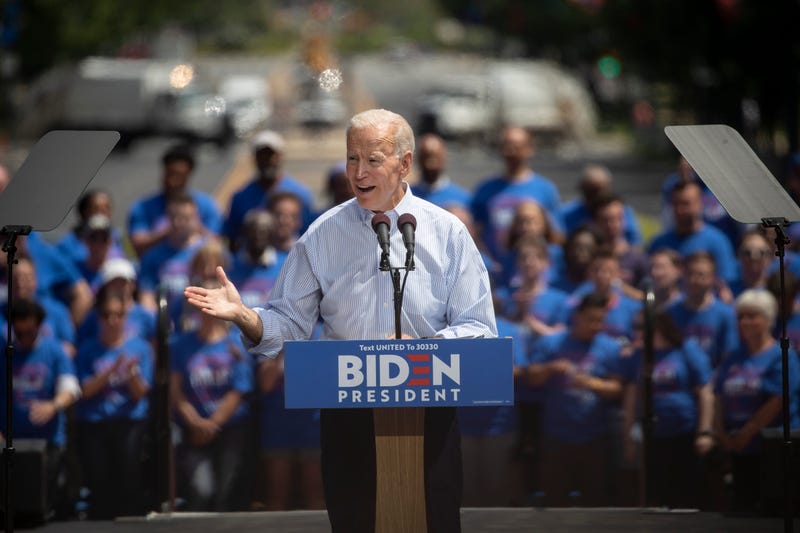 Former U.S. Vice President and Democratic presidential candidate Joe Biden speaks during a campaign kickoff rally, May 18, 2019 in Philadelphia, Pennsylvania.