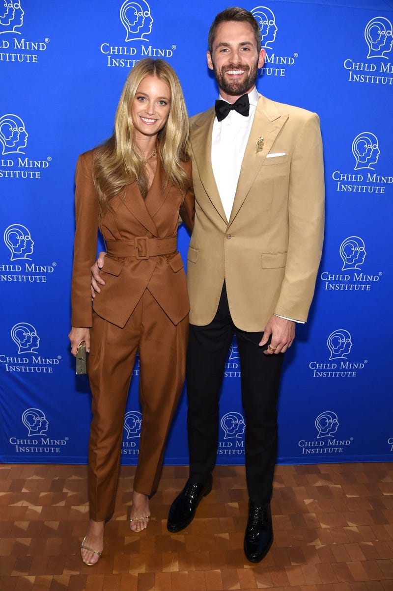 NEW YORK, NEW YORK - MAY 01: (L-R) Kate Bock and honoree Kevin Love attend the Child Mind Institute's 2019 Change Maker Awards at Carnegie Hall on May 01, 2019 in New York City. (Photo by Jamie McCarthy/Getty Images for Child Mind Institute)