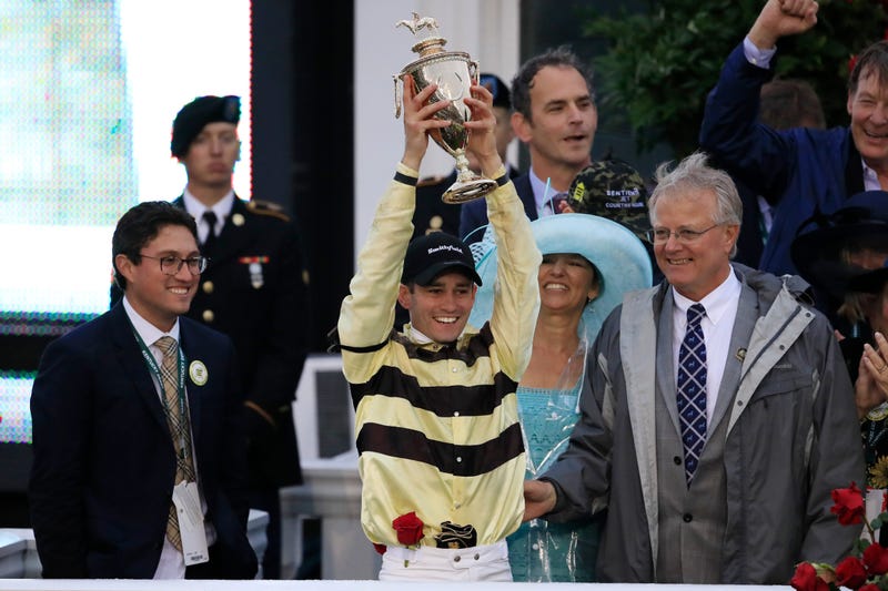 The 2019 Kentucky Derby winners circle