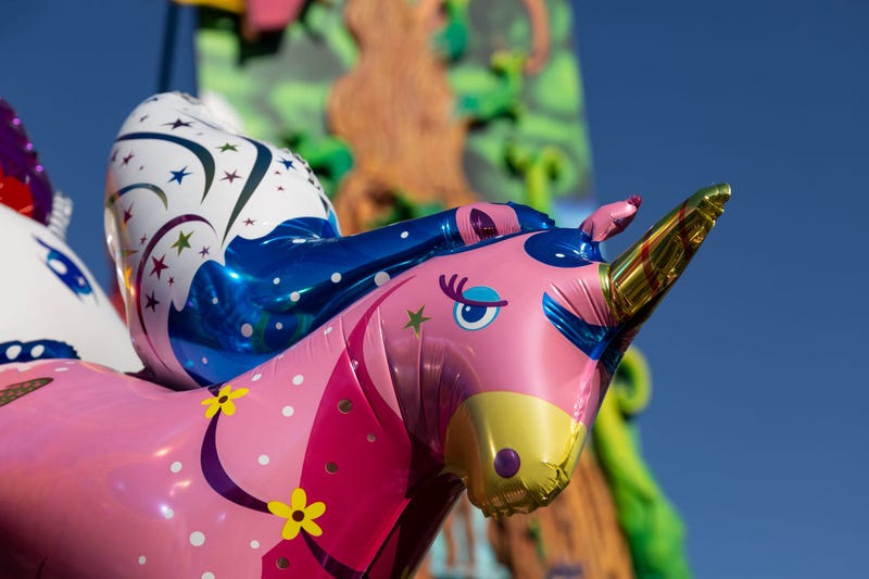 Pink unicorn as a balloon