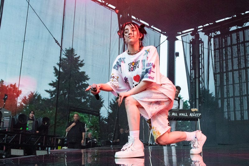 Billie Eilish performs on stage in June, 2019