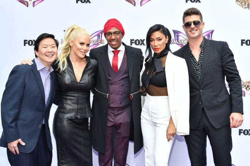 Ken Jeong, Jenny McCarthy, Nick Cannon, Nicole Scherzinger and Robin Thicke attend FYC event for Fox's "The Masked Singer"