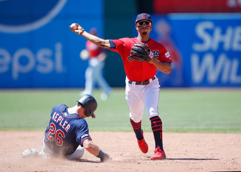 Double play at Cleveland