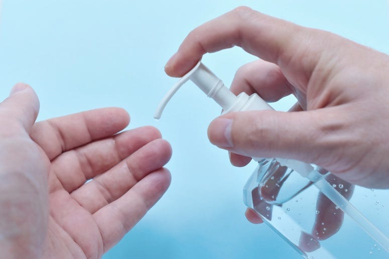Hands, Hand Sanitizer, Close Up