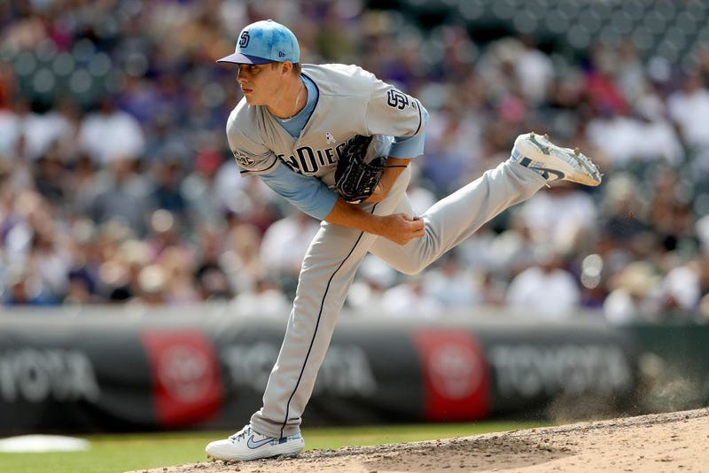 DENVER, COLORADO - JUNE 16: Pitcher Phil Maton #88 throws in the sixth inning against the Colorado Rockies at Coors Field on June 16, 2019 in Denver, Colorado. (Photo by Matthew Stockman/Getty Images)