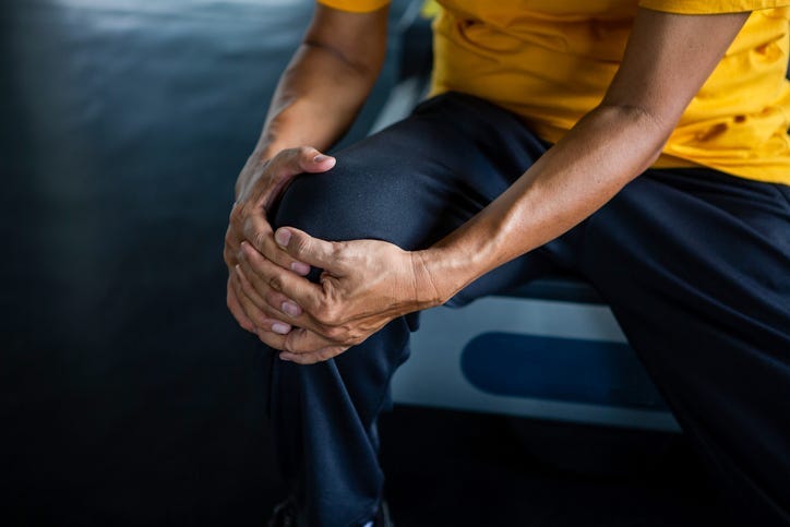 A knee injury.