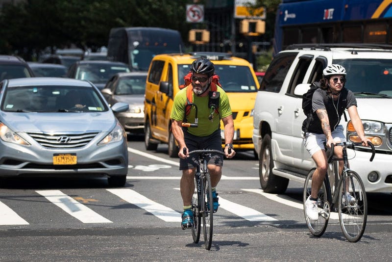 Bicyclists in New York City