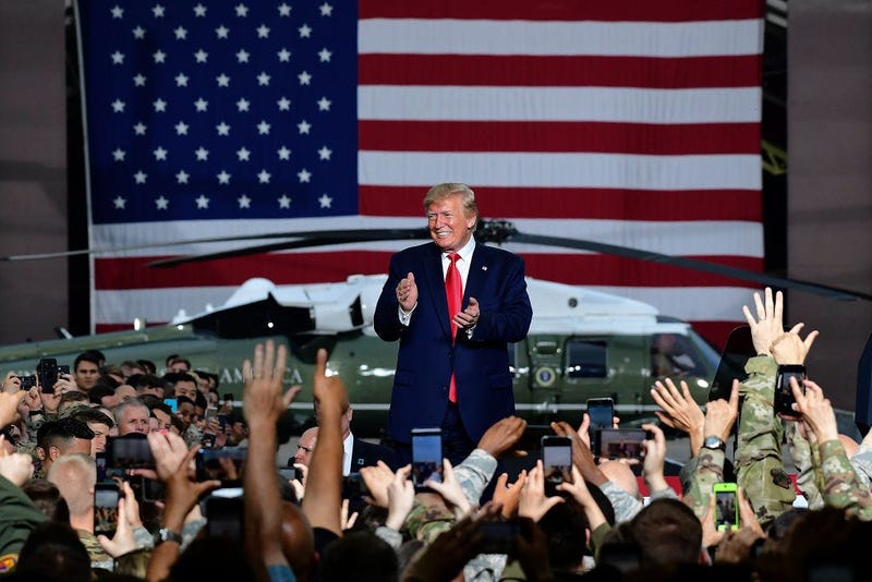 Trump speaks to U.S. troops at the Osan Airbase on June 20, 2019