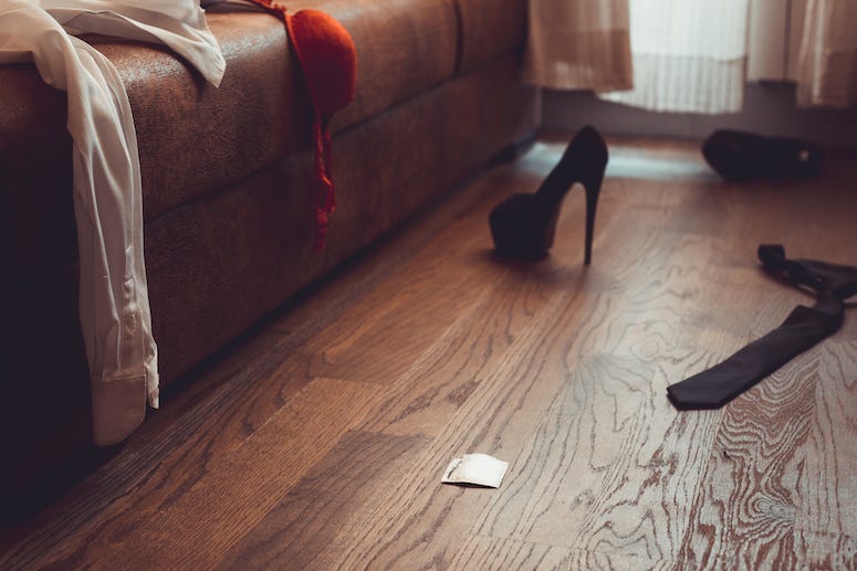 Lingerie, Living Room, Underwear, Scattered Clothing, Bedroom Mess