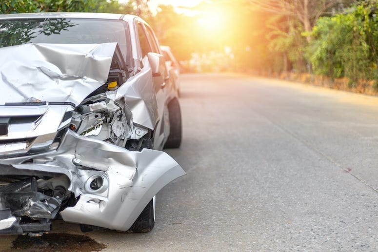 Crashed Car, Road, Street, Accident