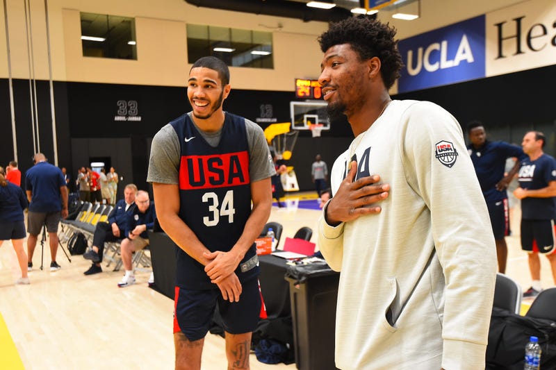 Jayson Tatum and Marcus Smart