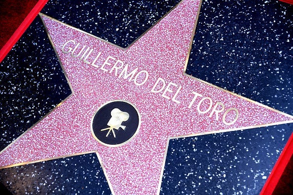  The star is shown at the Hollywood Walk of Fame ceremony honoring Guillermo del Toro on August 06, 2019 in Hollywood, California.