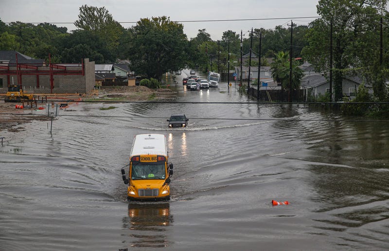 School Bus in Flood