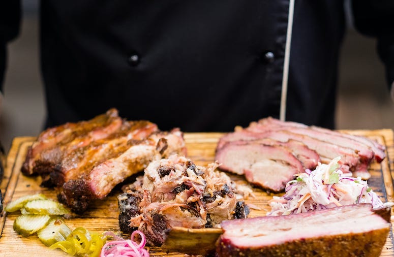 Barbecue, BBQ, Food, Wooden Board
