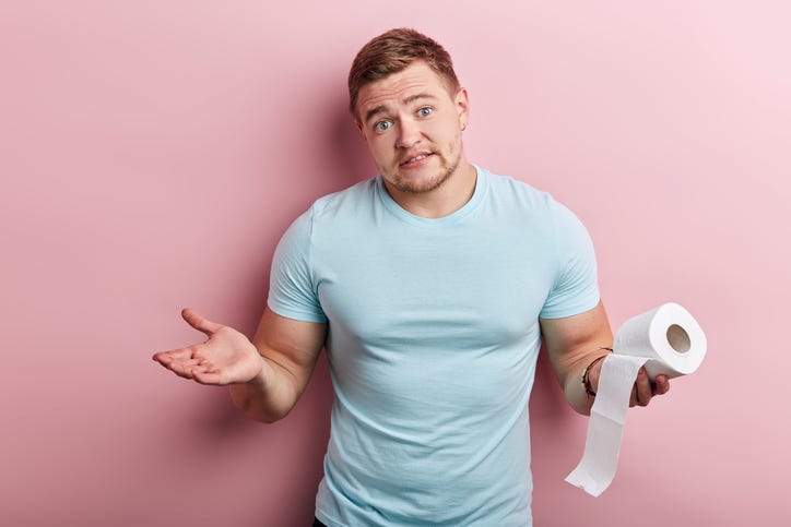 Man with Toilet Paper