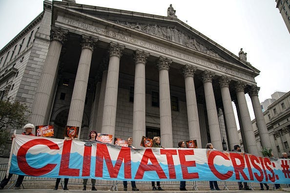 Climate change protest