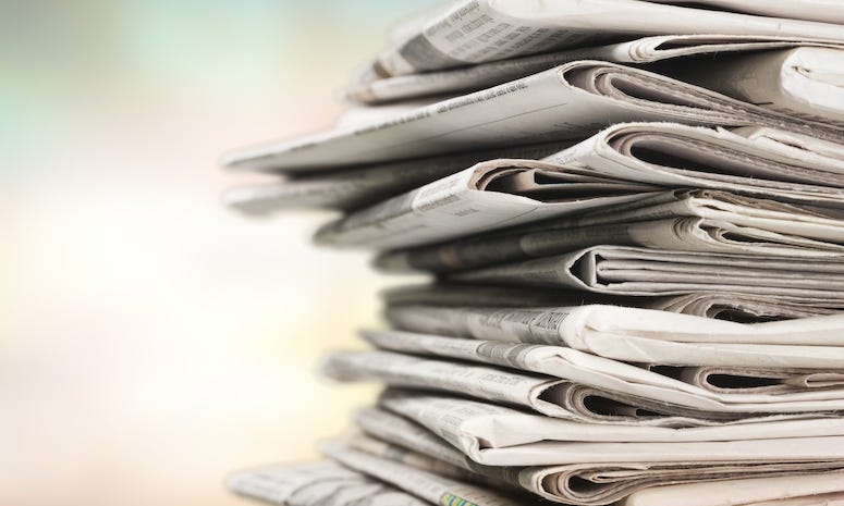 Newspapers, Stacked, Papers