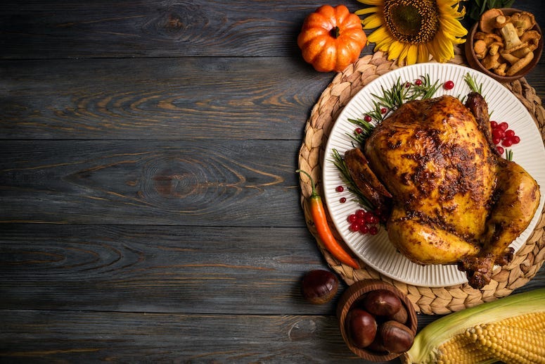Thanksgiving, Plate, Dinner, Table, Solo