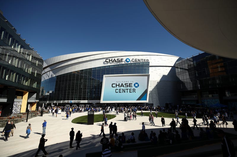 An exterior view of the Chase Center before the Golden State Warriors game against the Los Angeles Lakers on October 05, 2019 in San Francisco.